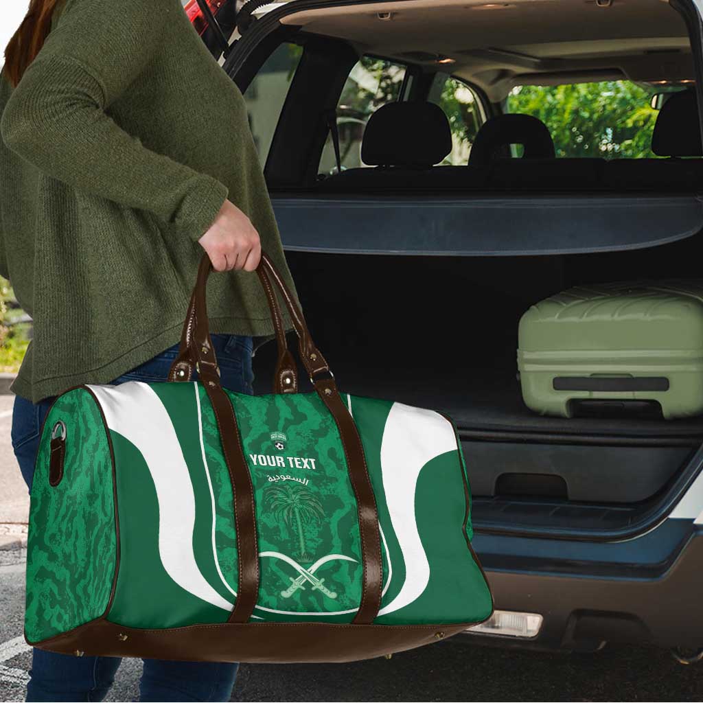 Custom Saudi Arabia Football Travel Bag 2026 Come On Arabian Falcons - Wonder Print Shop