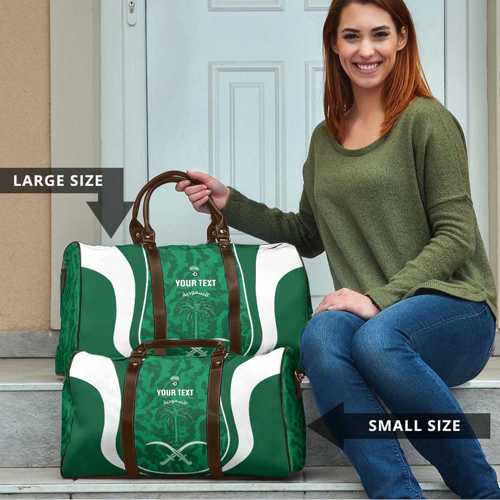 Custom Saudi Arabia Football Travel Bag 2026 Come On Arabian Falcons - Wonder Print Shop