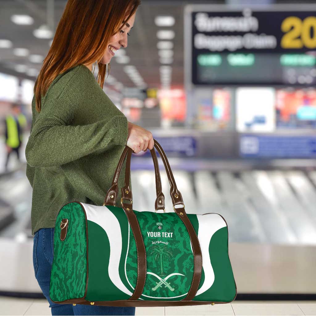Custom Saudi Arabia Football Travel Bag 2026 Come On Arabian Falcons - Wonder Print Shop