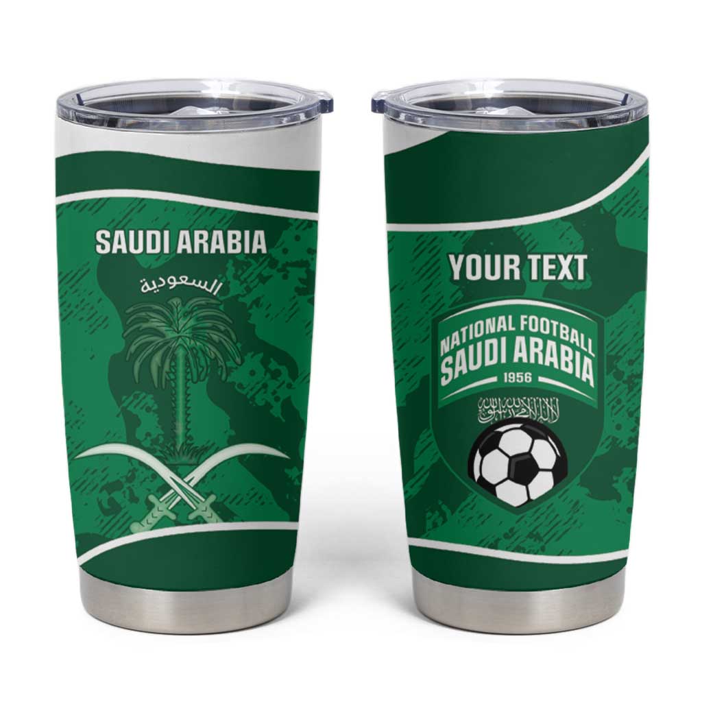 Custom Saudi Arabia Football Tumbler Cup 2026 Come On Arabian Falcons - Wonder Print Shop
