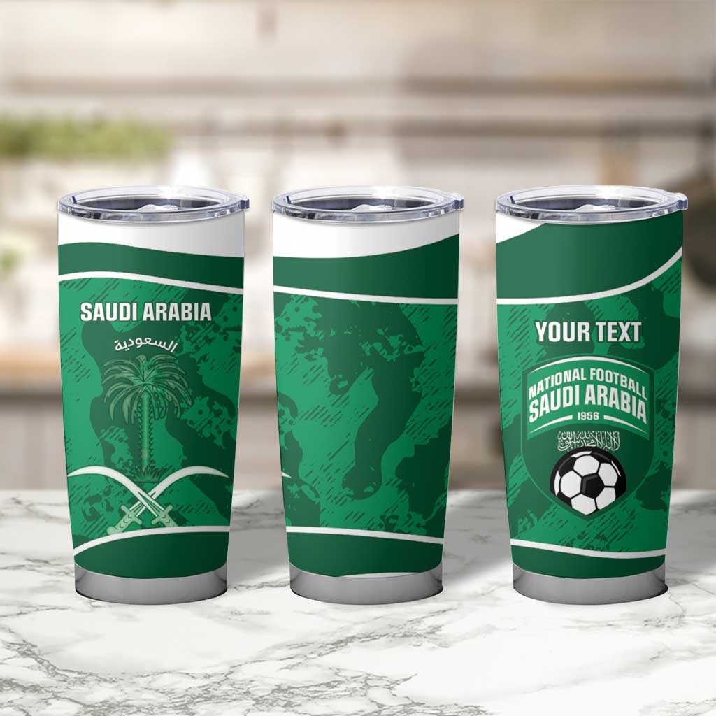Custom Saudi Arabia Football Tumbler Cup 2026 Come On Arabian Falcons - Wonder Print Shop