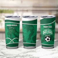 Custom Saudi Arabia Football Tumbler Cup 2026 Come On Arabian Falcons - Wonder Print Shop