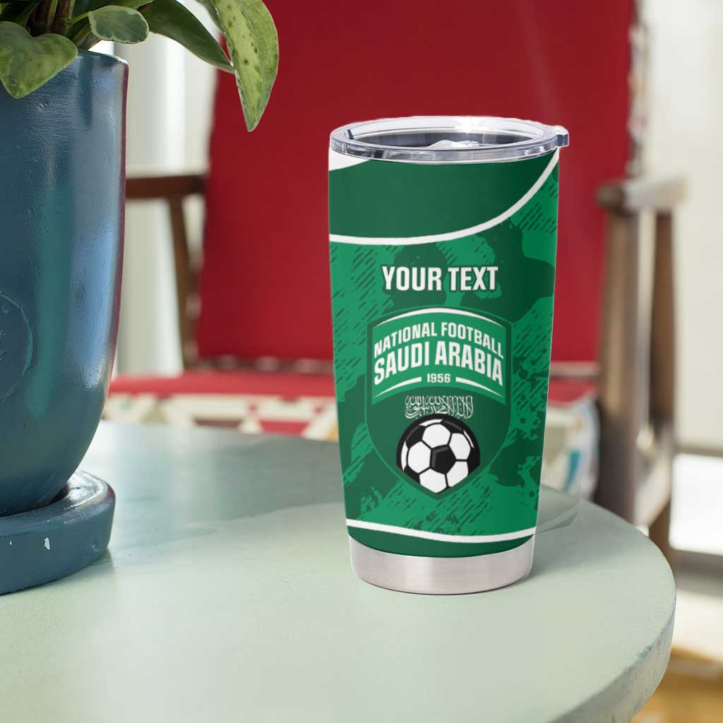 Custom Saudi Arabia Football Tumbler Cup 2026 Come On Arabian Falcons - Wonder Print Shop