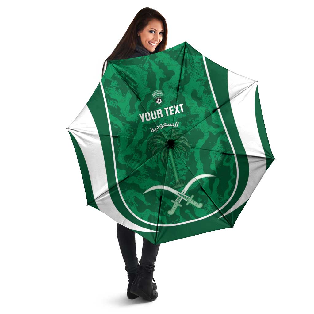 Custom Saudi Arabia Football Umbrella 2026 Come On Arabian Falcons - Wonder Print Shop