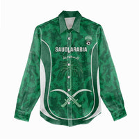 Custom Saudi Arabia Football Women Casual Shirt 2026 Come On Arabian Falcons - Wonder Print Shop