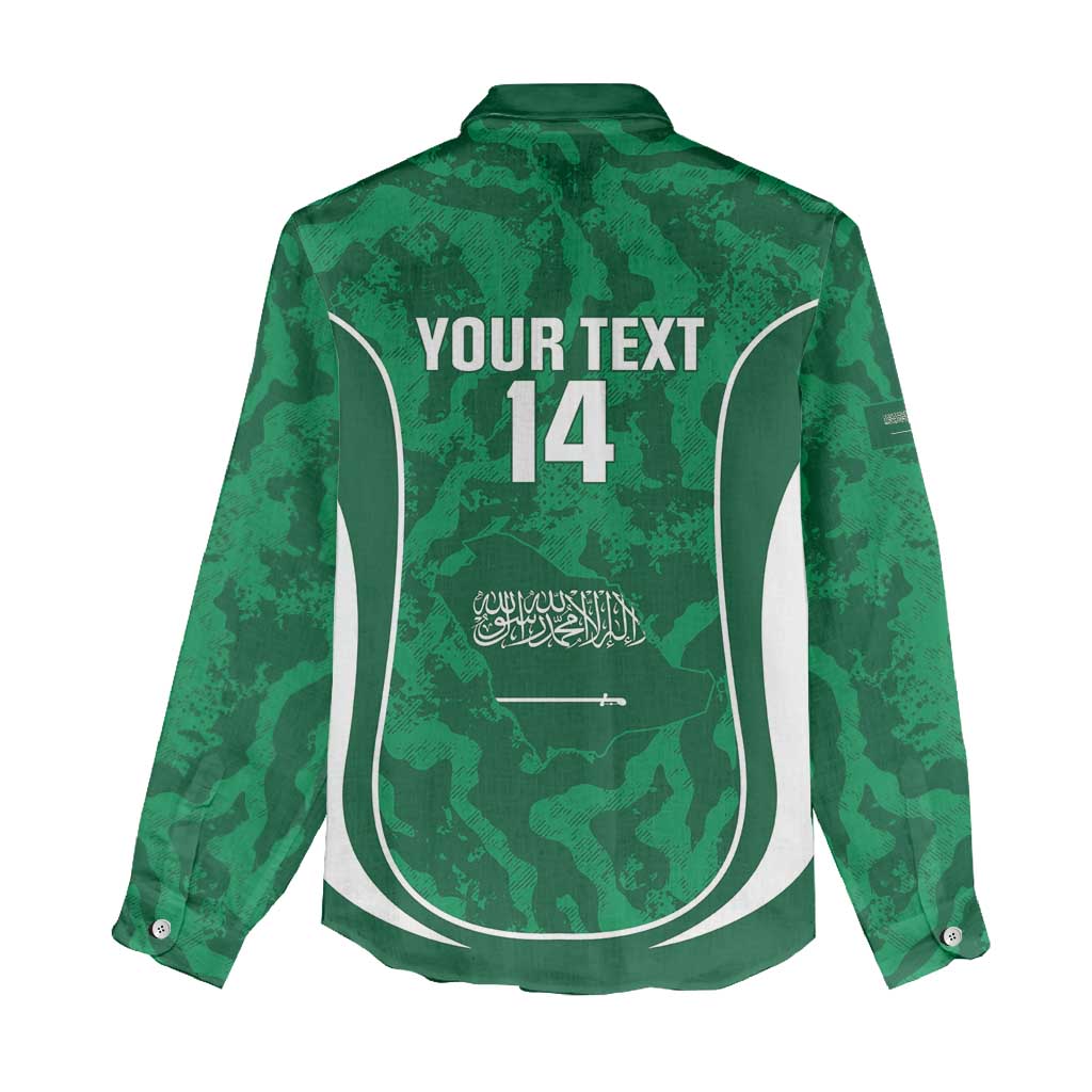 Custom Saudi Arabia Football Women Casual Shirt 2026 Come On Arabian Falcons - Wonder Print Shop