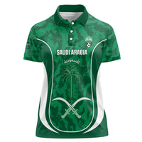 Custom Saudi Arabia Football Women Polo Shirt 2026 Come On Arabian Falcons - Wonder Print Shop