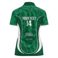 Custom Saudi Arabia Football Women Polo Shirt 2026 Come On Arabian Falcons - Wonder Print Shop