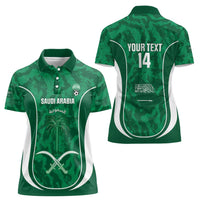 Custom Saudi Arabia Football Women Polo Shirt 2026 Come On Arabian Falcons - Wonder Print Shop