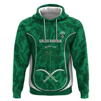 Custom Saudi Arabia Football Zip Hoodie 2026 Come On Arabian Falcons - Wonder Print Shop