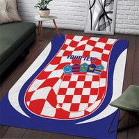 Custom Croatia Football Area Rug 2026 Come On Vatreni Hrvatska - Wonder Print Shop