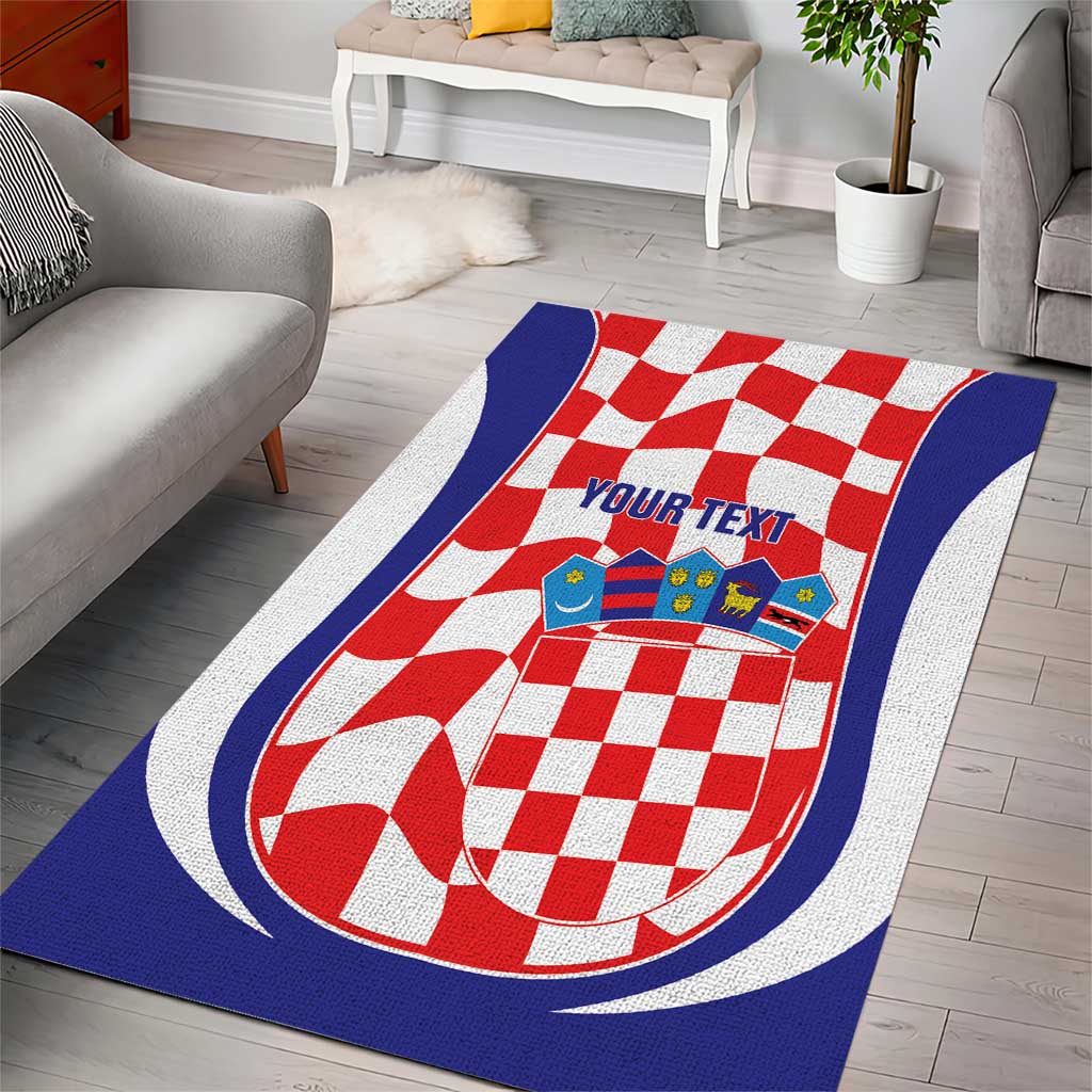 Custom Croatia Football Area Rug 2026 Come On Vatreni Hrvatska - Wonder Print Shop