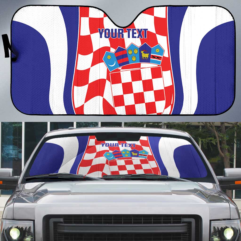 Custom Croatia Football Auto Sun Shade 2026 Come On Vatreni Hrvatska - Wonder Print Shop
