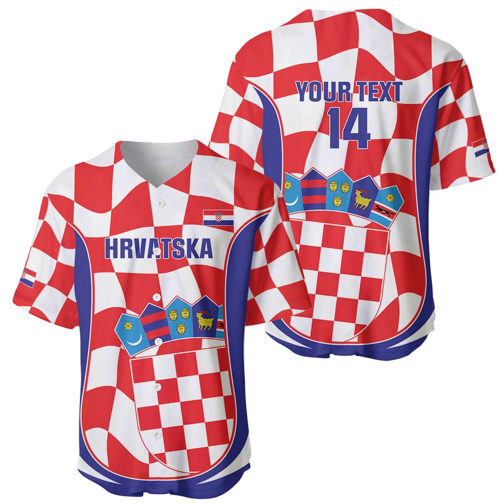 Custom Croatia Football Baseball Jersey 2026 Come On Vatreni Hrvatska - Wonder Print Shop