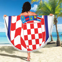 Custom Croatia Football Beach Blanket 2026 Come On Vatreni Hrvatska - Wonder Print Shop