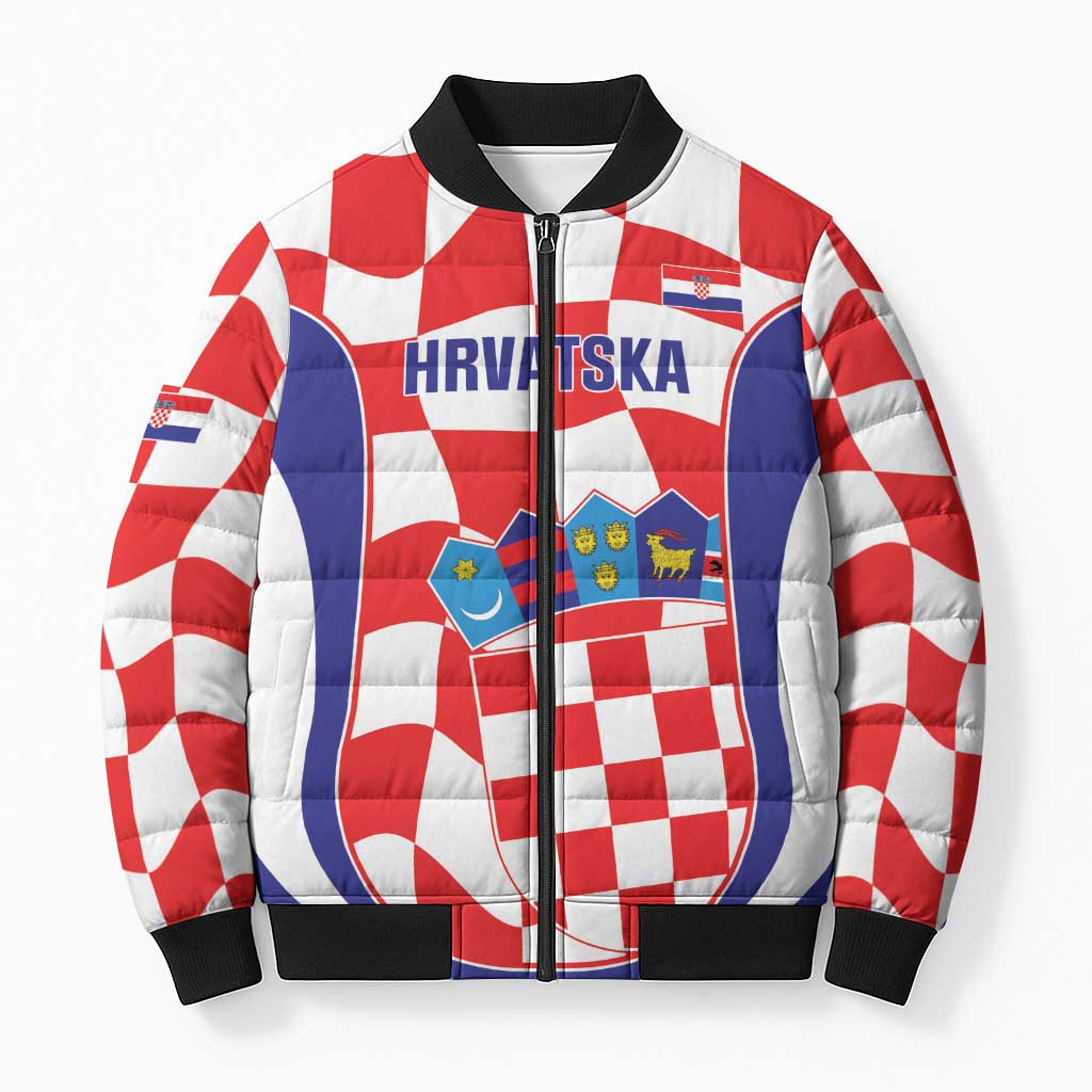 Custom Croatia Football Bomber Puffer Jacket 2026 Come On Vatreni Hrvatska - Wonder Print Shop