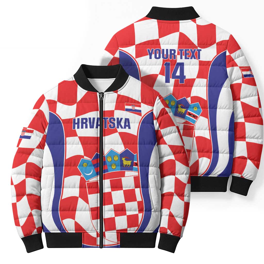 Custom Croatia Football Bomber Puffer Jacket 2026 Come On Vatreni Hrvatska - Wonder Print Shop