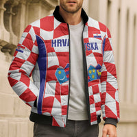 Custom Croatia Football Bomber Puffer Jacket 2026 Come On Vatreni Hrvatska - Wonder Print Shop