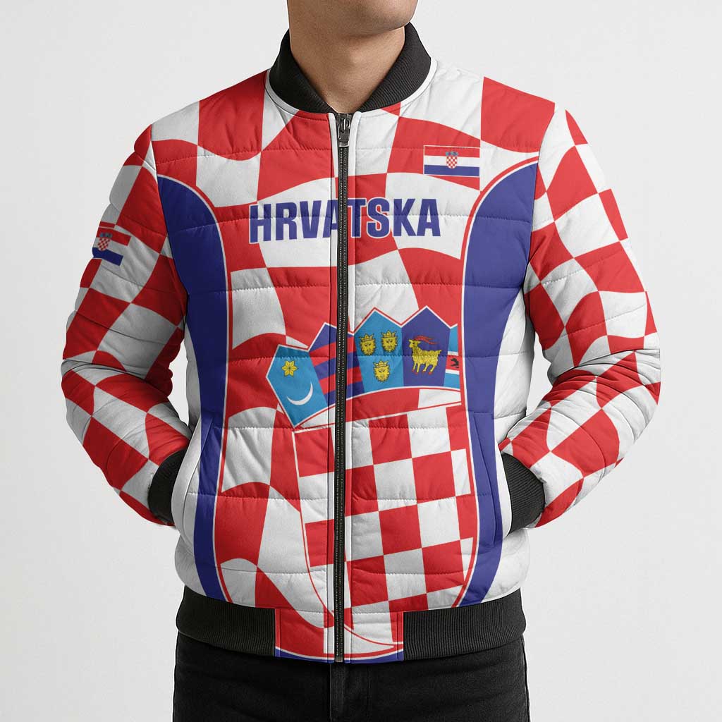 Custom Croatia Football Bomber Puffer Jacket 2026 Come On Vatreni Hrvatska - Wonder Print Shop