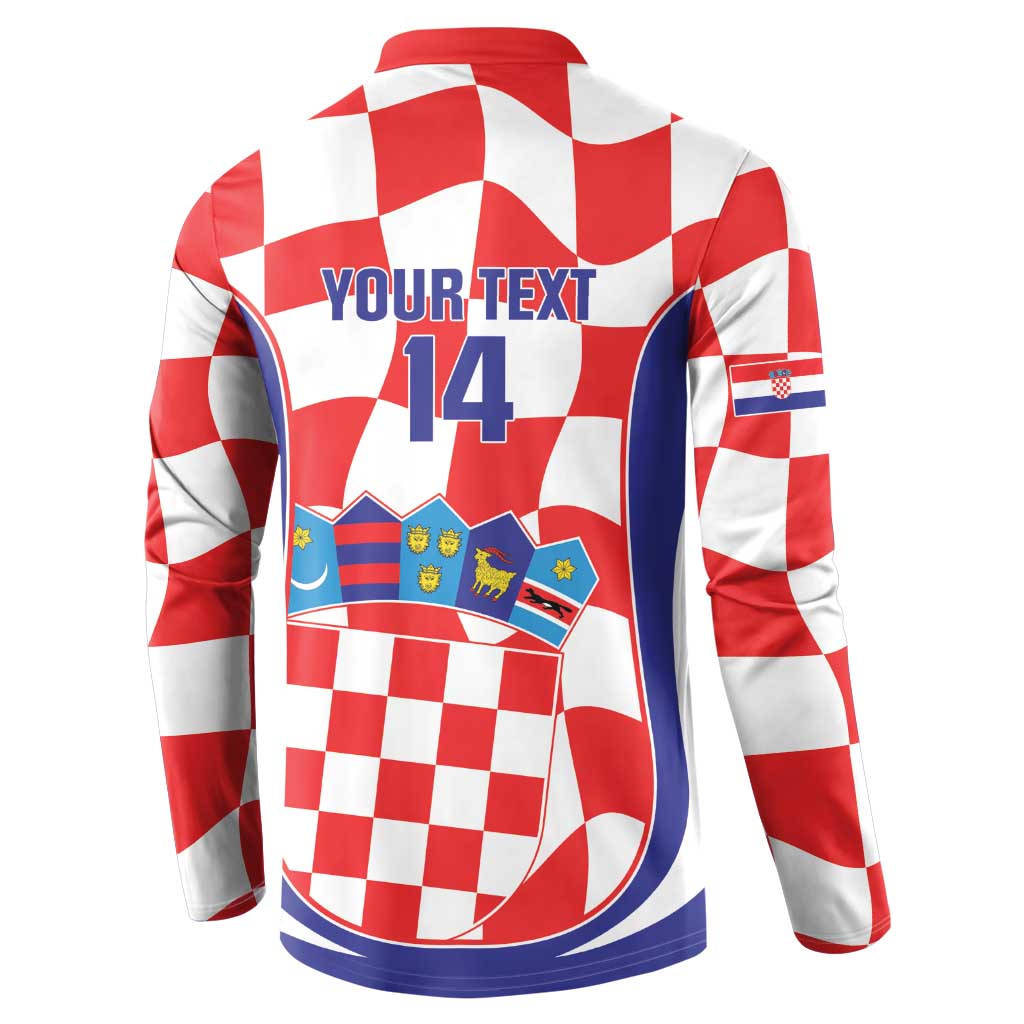 Custom Croatia Football Button Sweatshirt 2026 Come On Vatreni Hrvatska - Wonder Print Shop