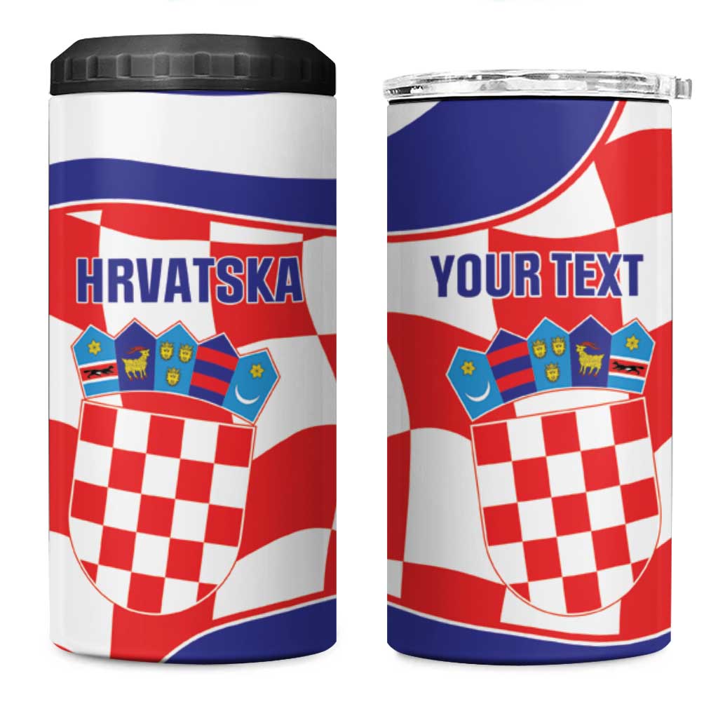 Custom Croatia Football 4 in 1 Can Cooler Tumbler 2026 Come On Vatreni Hrvatska - Wonder Print Shop