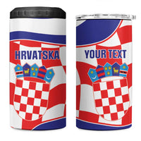 Custom Croatia Football 4 in 1 Can Cooler Tumbler 2026 Come On Vatreni Hrvatska - Wonder Print Shop
