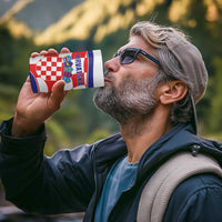 Custom Croatia Football 4 in 1 Can Cooler Tumbler 2026 Come On Vatreni Hrvatska - Wonder Print Shop