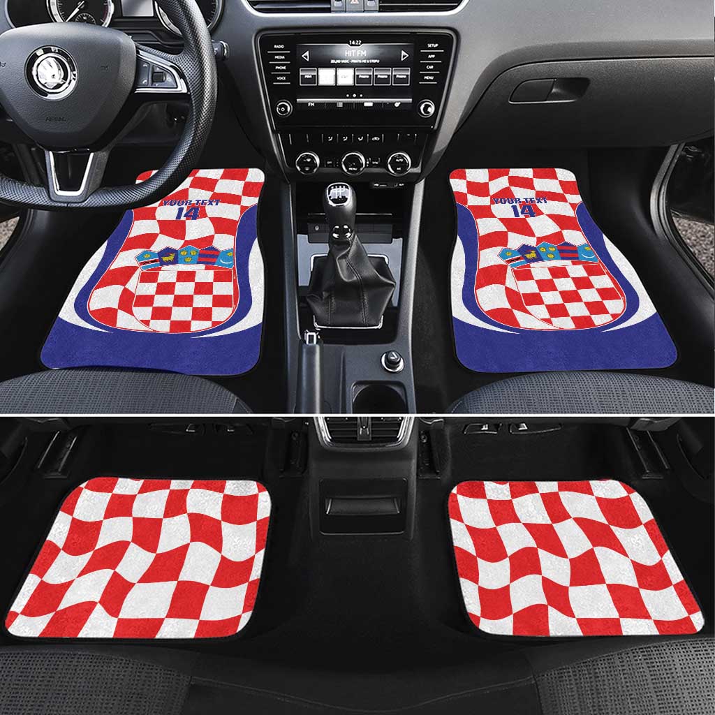 Custom Croatia Football Car Mats 2026 Come On Vatreni Hrvatska - Wonder Print Shop