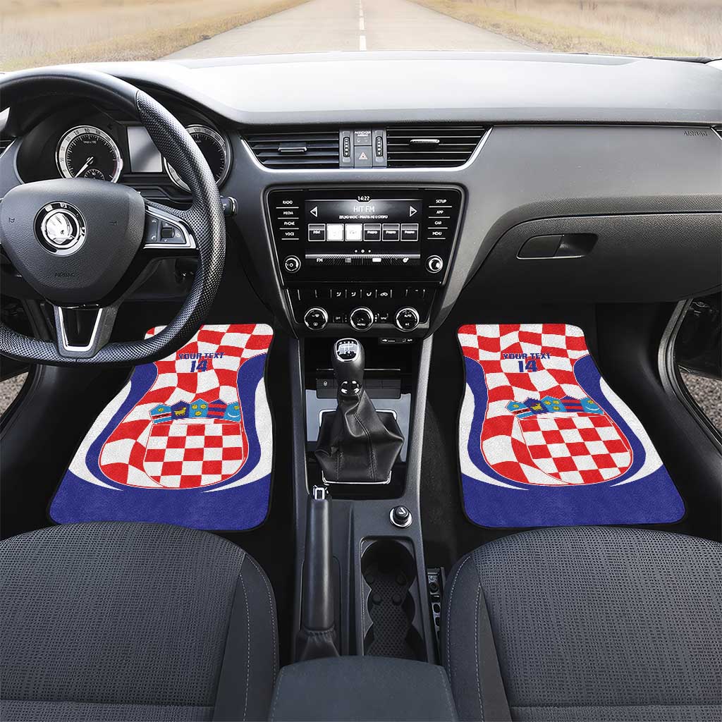 Custom Croatia Football Car Mats 2026 Come On Vatreni Hrvatska - Wonder Print Shop