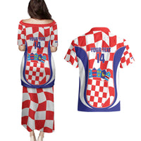 Custom Croatia Football Couples Matching Puletasi and Hawaiian Shirt 2026 Come On Vatreni Hrvatska - Wonder Print Shop