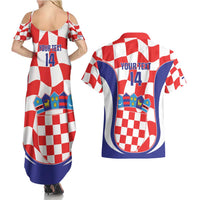 Custom Croatia Football Couples Matching Summer Maxi Dress and Hawaiian Shirt 2026 Come On Vatreni Hrvatska - Wonder Print Shop