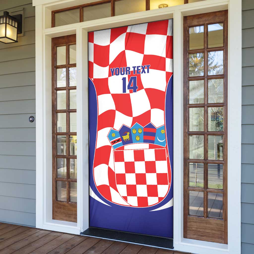 Custom Croatia Football Door Cover 2026 Come On Vatreni Hrvatska - Wonder Print Shop