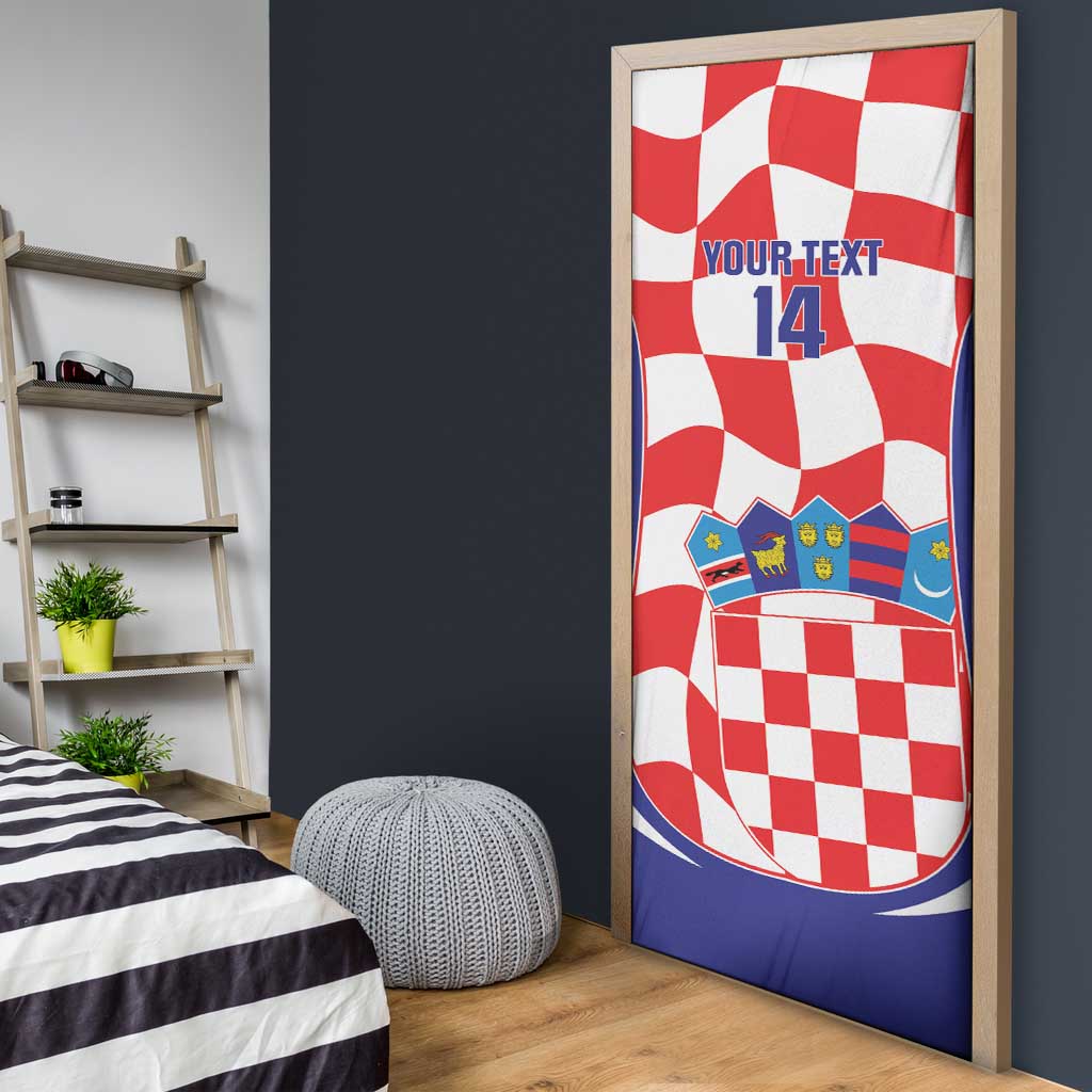 Custom Croatia Football Door Cover 2026 Come On Vatreni Hrvatska - Wonder Print Shop