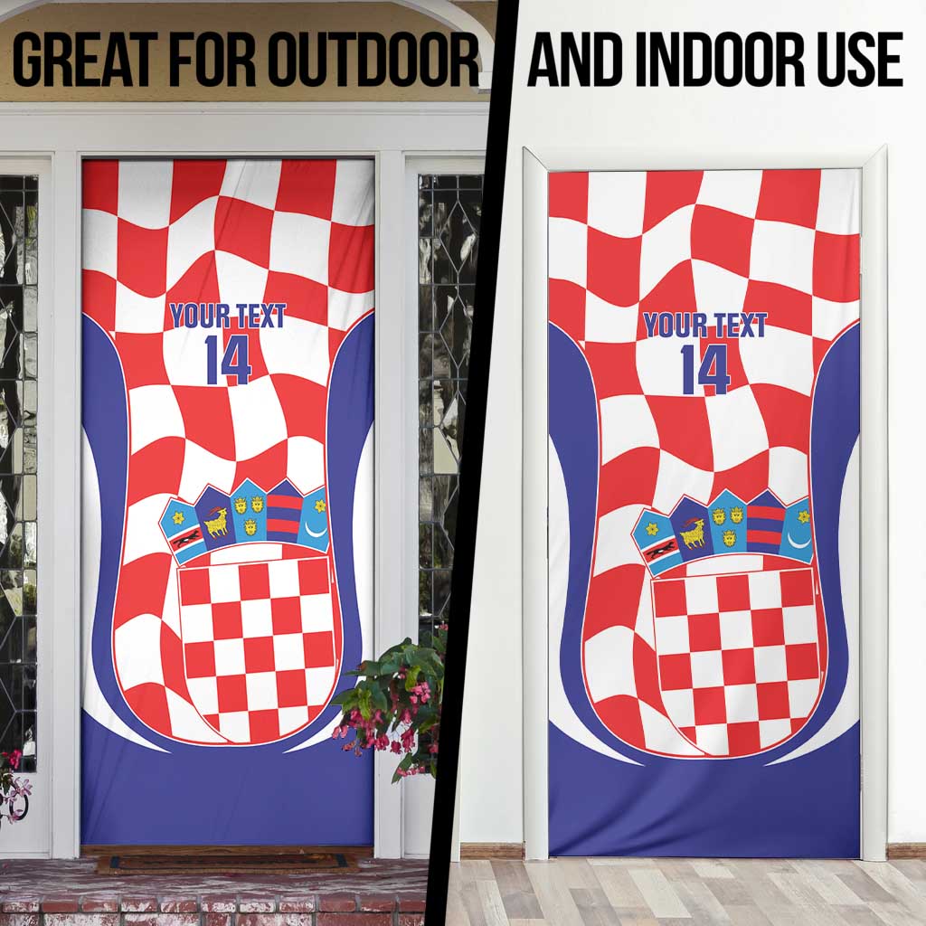 Custom Croatia Football Door Cover 2026 Come On Vatreni Hrvatska - Wonder Print Shop