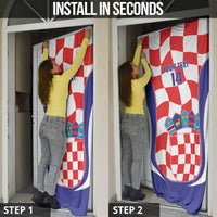 Custom Croatia Football Door Cover 2026 Come On Vatreni Hrvatska - Wonder Print Shop