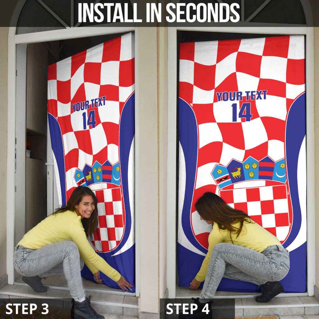 Custom Croatia Football Door Cover 2026 Come On Vatreni Hrvatska - Wonder Print Shop