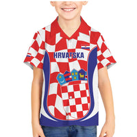 Custom Croatia Football Family Matching Mermaid Dress and Hawaiian Shirt 2026 Come On Vatreni Hrvatska - Wonder Print Shop