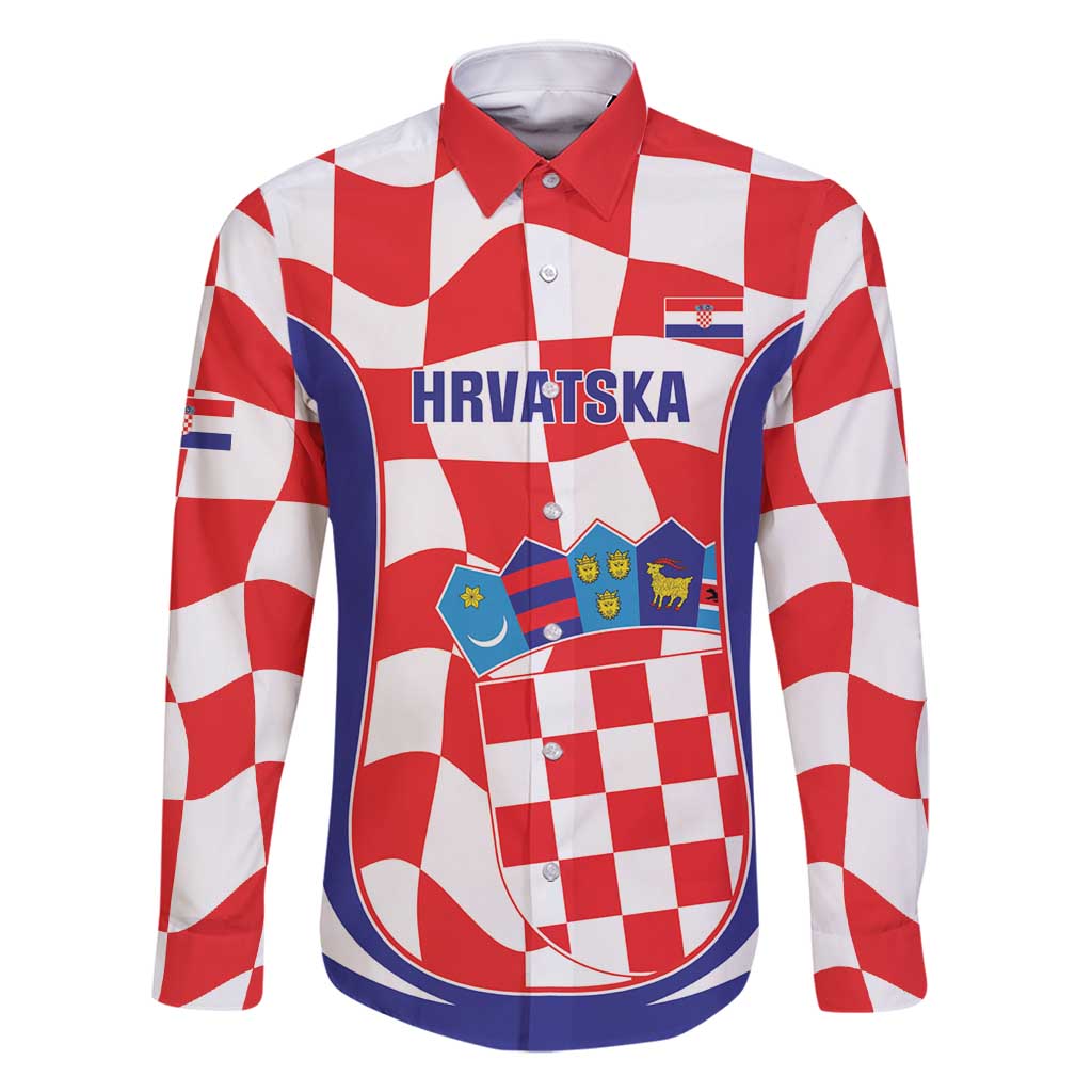 Custom Croatia Football Family Matching Off Shoulder Maxi Dress and Hawaiian Shirt 2026 Come On Vatreni Hrvatska - Wonder Print Shop