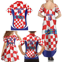 Custom Croatia Football Family Matching Summer Maxi Dress and Hawaiian Shirt 2026 Come On Vatreni Hrvatska - Wonder Print Shop