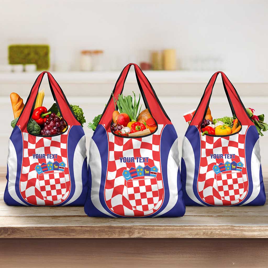 Custom Croatia Football Grocery Bag 2026 Come On Vatreni Hrvatska - Wonder Print Shop