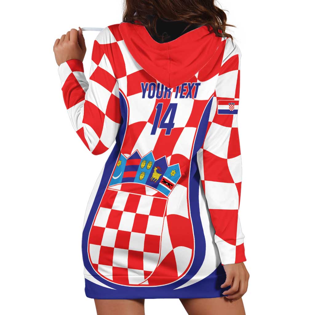 Custom Croatia Football Hoodie Dress 2026 Come On Vatreni Hrvatska - Wonder Print Shop