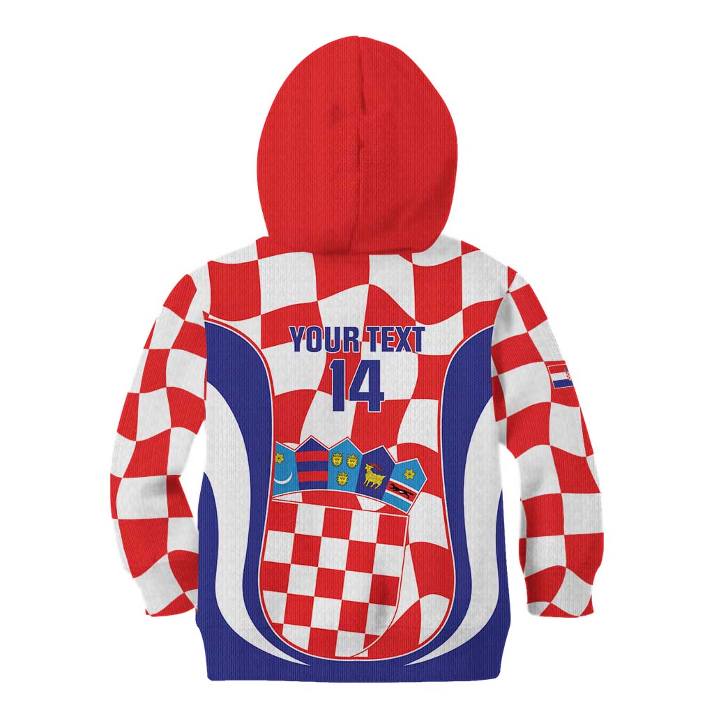 Custom Croatia Football Kid Hoodie 2026 Come On Vatreni Hrvatska - Wonder Print Shop