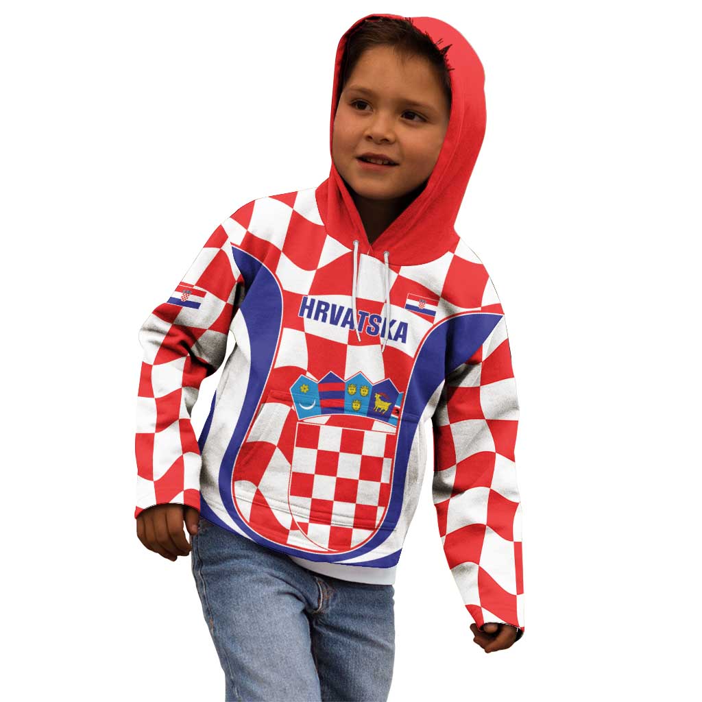 Custom Croatia Football Kid Hoodie 2026 Come On Vatreni Hrvatska - Wonder Print Shop