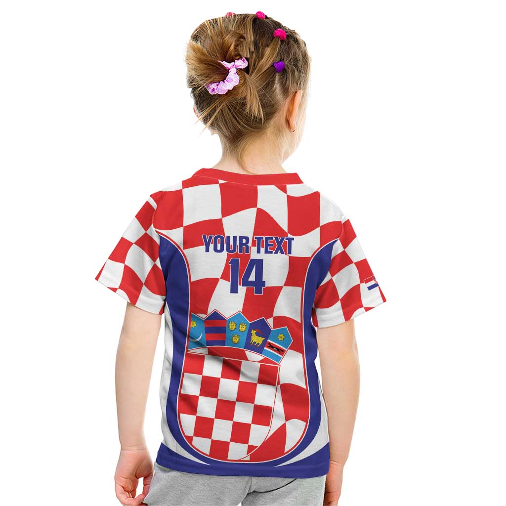 Custom Croatia Football Kid T Shirt 2026 Come On Vatreni Hrvatska - Wonder Print Shop