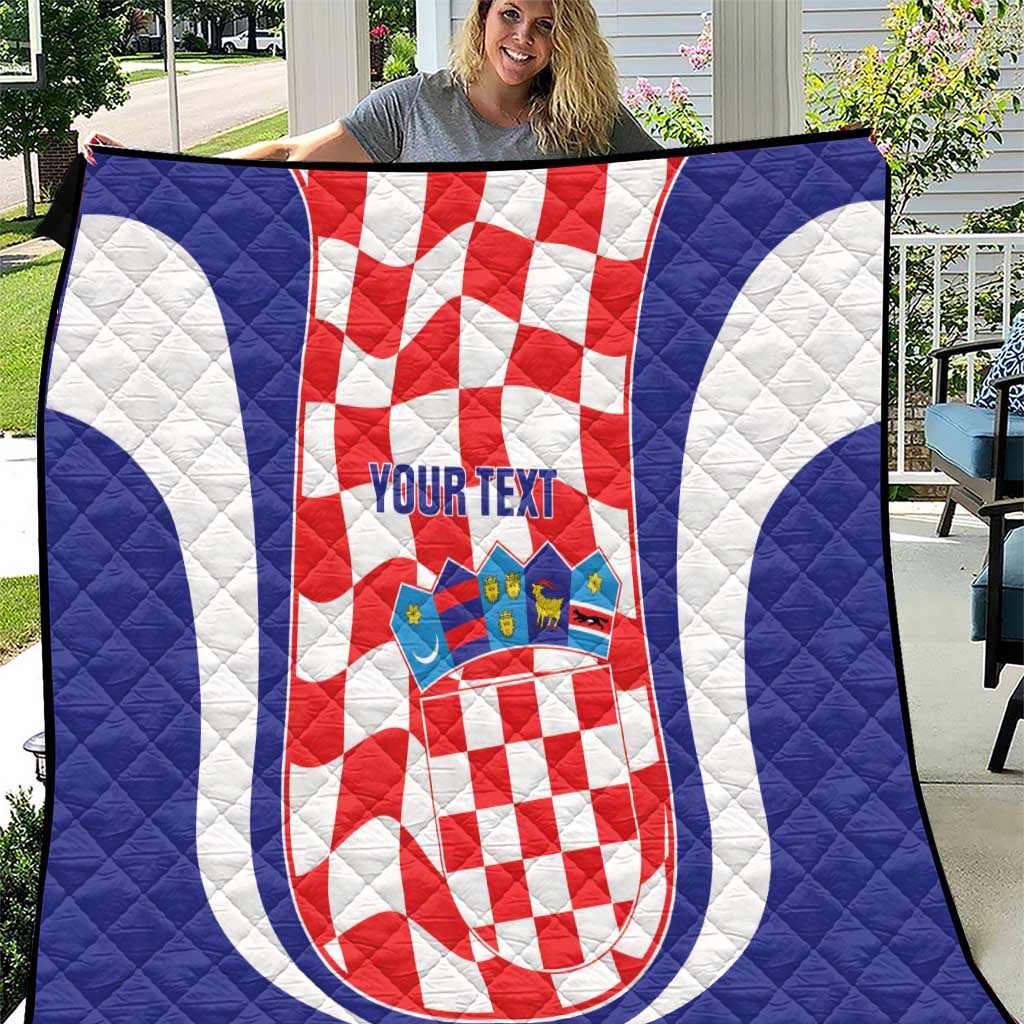Custom Croatia Football Quilt 2026 Come On Vatreni Hrvatska - Wonder Print Shop