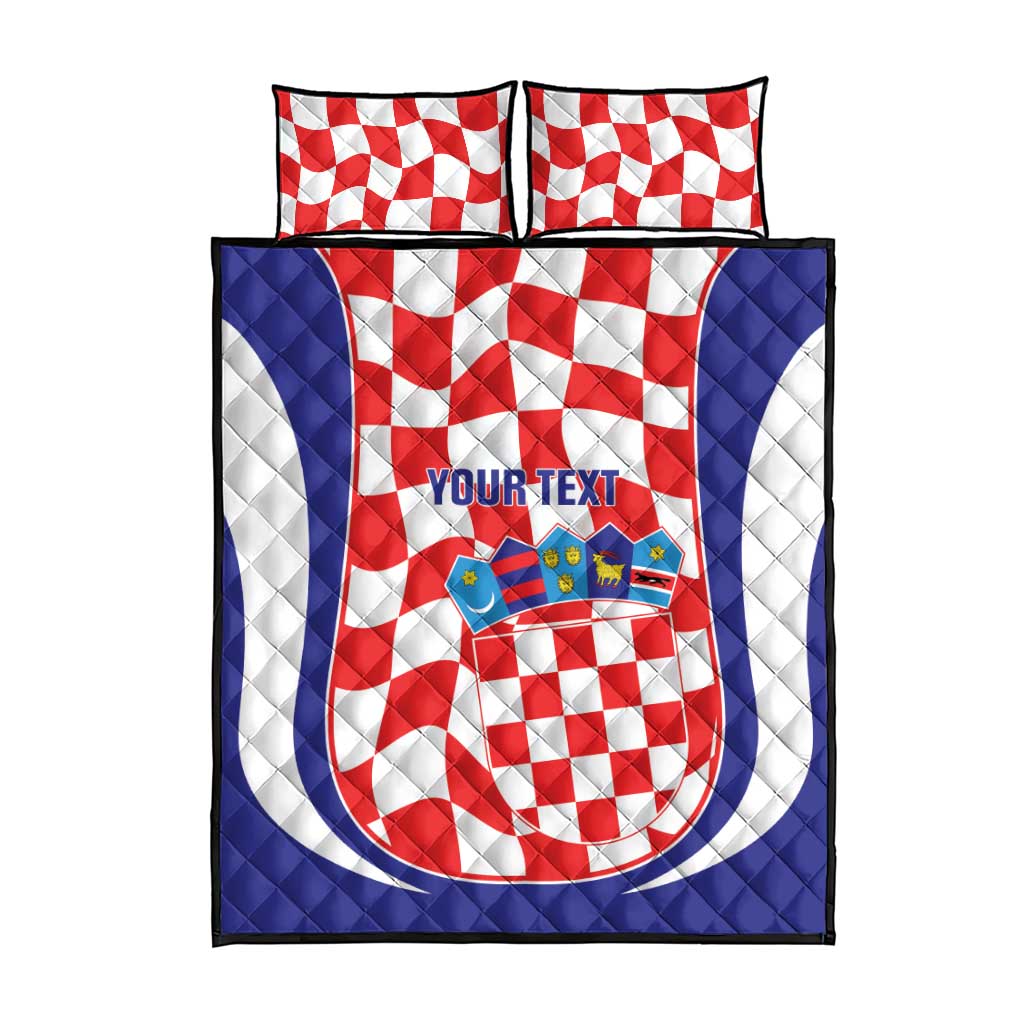 Custom Croatia Football Quilt Bed Set 2026 Come On Vatreni Hrvatska - Wonder Print Shop