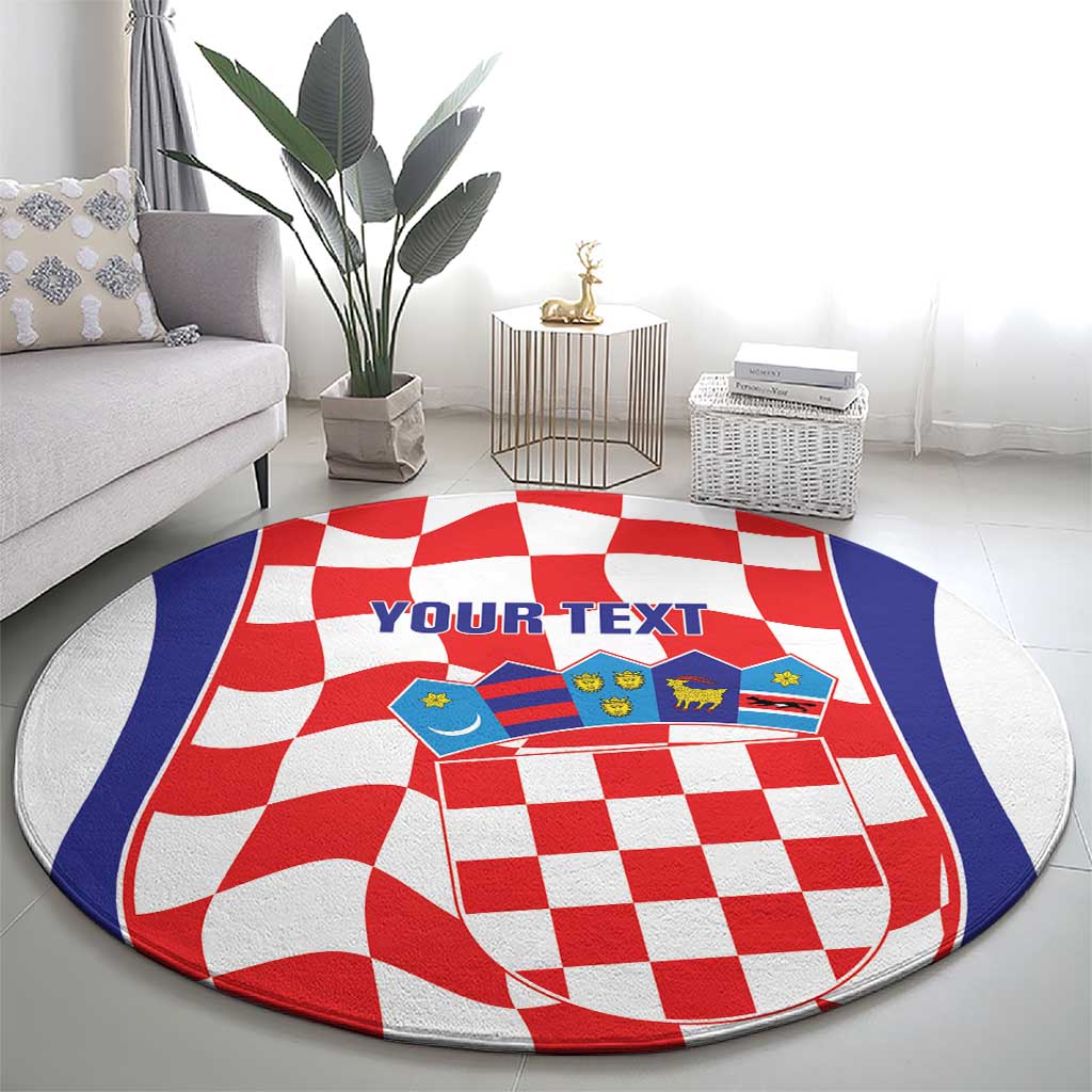 Custom Croatia Football Round Carpet 2026 Come On Vatreni Hrvatska - Wonder Print Shop