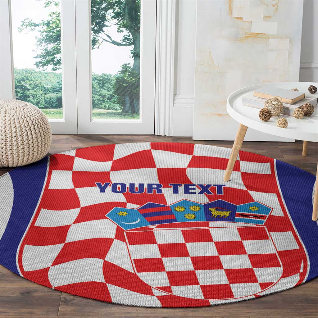 Custom Croatia Football Round Carpet 2026 Come On Vatreni Hrvatska - Wonder Print Shop