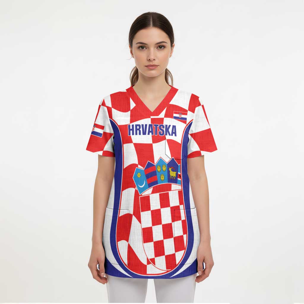 Custom Croatia Football Scrub Top 2026 Come On Vatreni Hrvatska - Wonder Print Shop