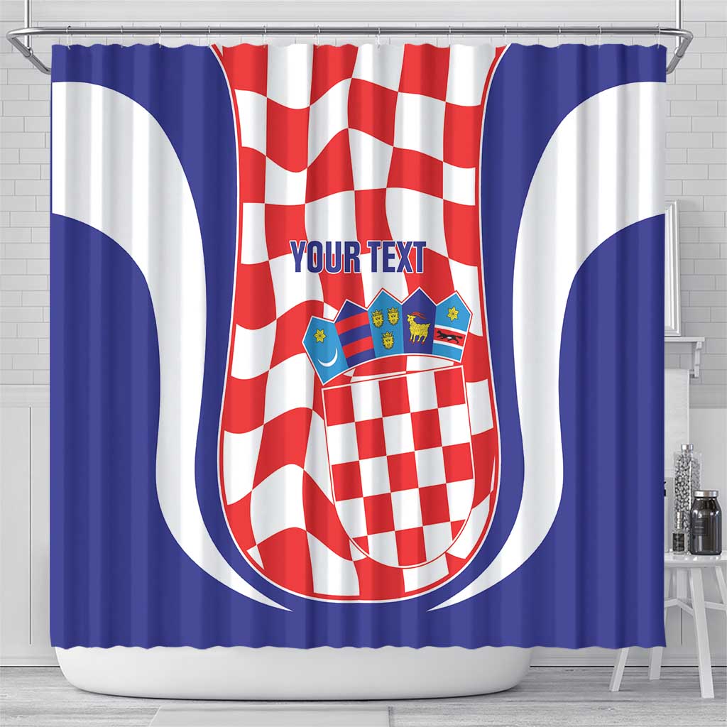 Custom Croatia Football Shower Curtain 2026 Come On Vatreni Hrvatska - Wonder Print Shop
